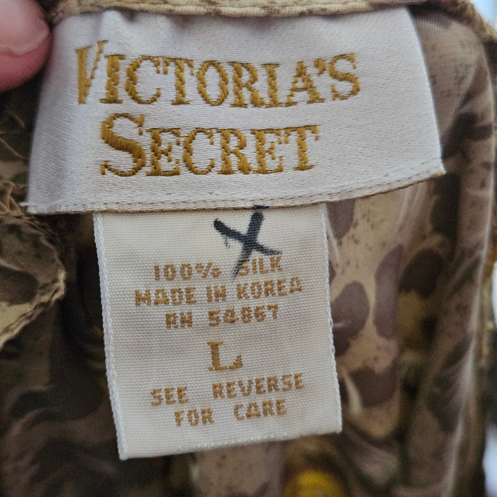 Victorias Secret Vintage 100% Silk Leopard Medallion Slip Dress Lingerie - Picture 5 of 5
